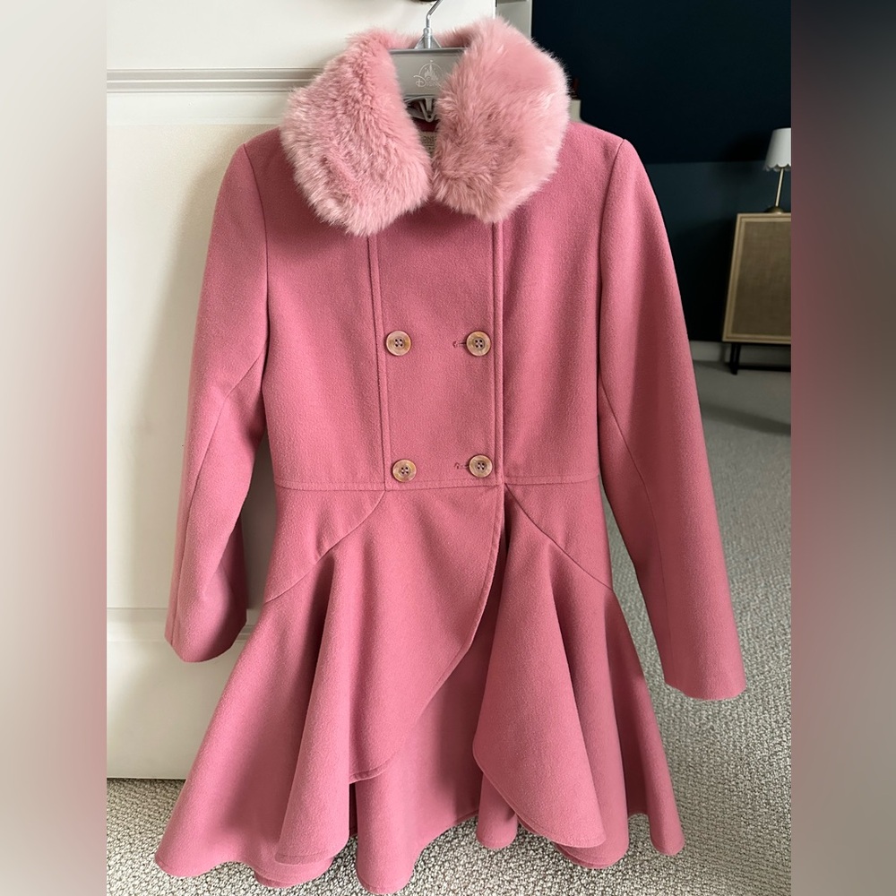 Monsoon Girls Dressy Swing Coat in Rose Size 9-10y in GREAT CONDITION